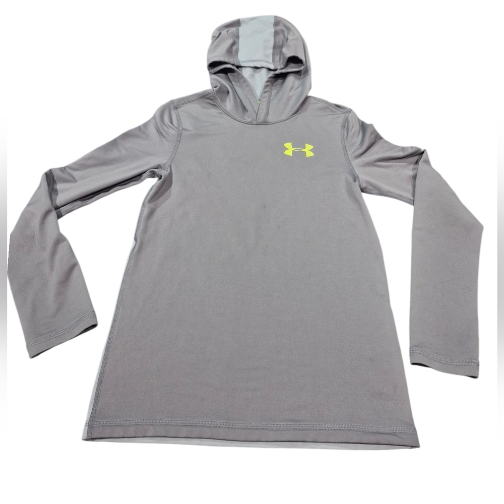 Under Armour Gray Hoodie with Neon Accent